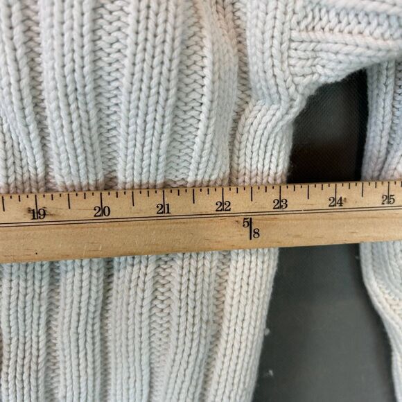 Banana Republic Women’s Cable Knit Cardigan Sweater Large Ivory Wool Blend - Picture 6 of 6